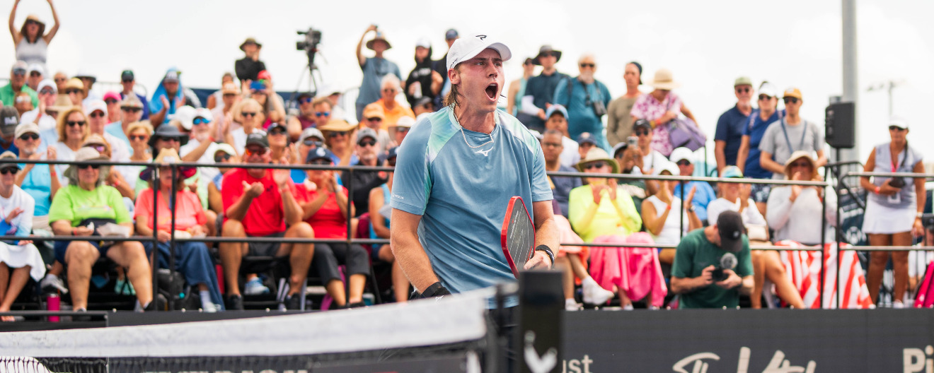 Christian Alshon celebrates his men's singles title at the Veolia Cape Coral Open presented by Proton.