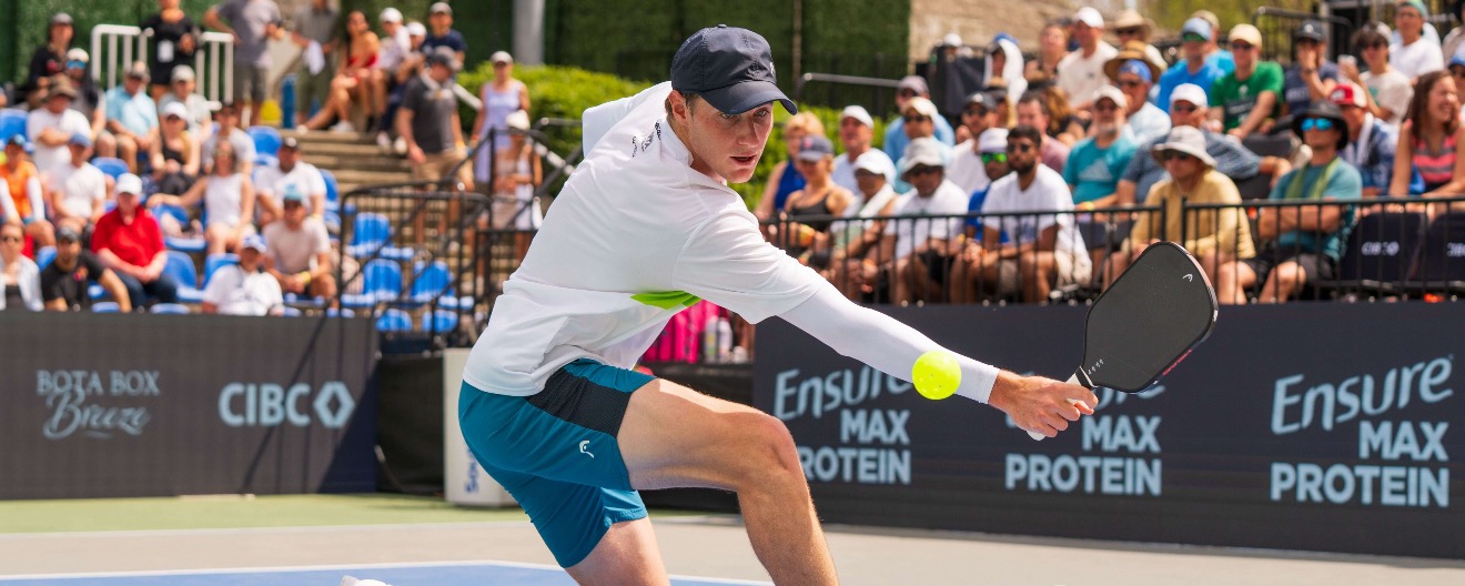 Roscoe Bellamy playing pickleball.
