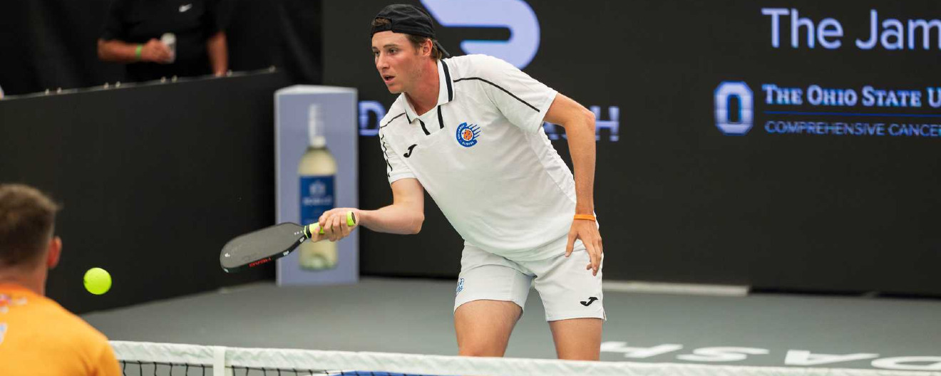 Roscoe Bellamy hitting a forehand dink.