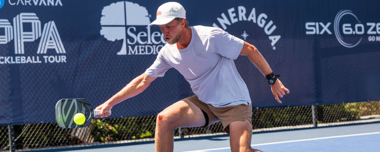 Rafael Lenhard playing pickleball.
