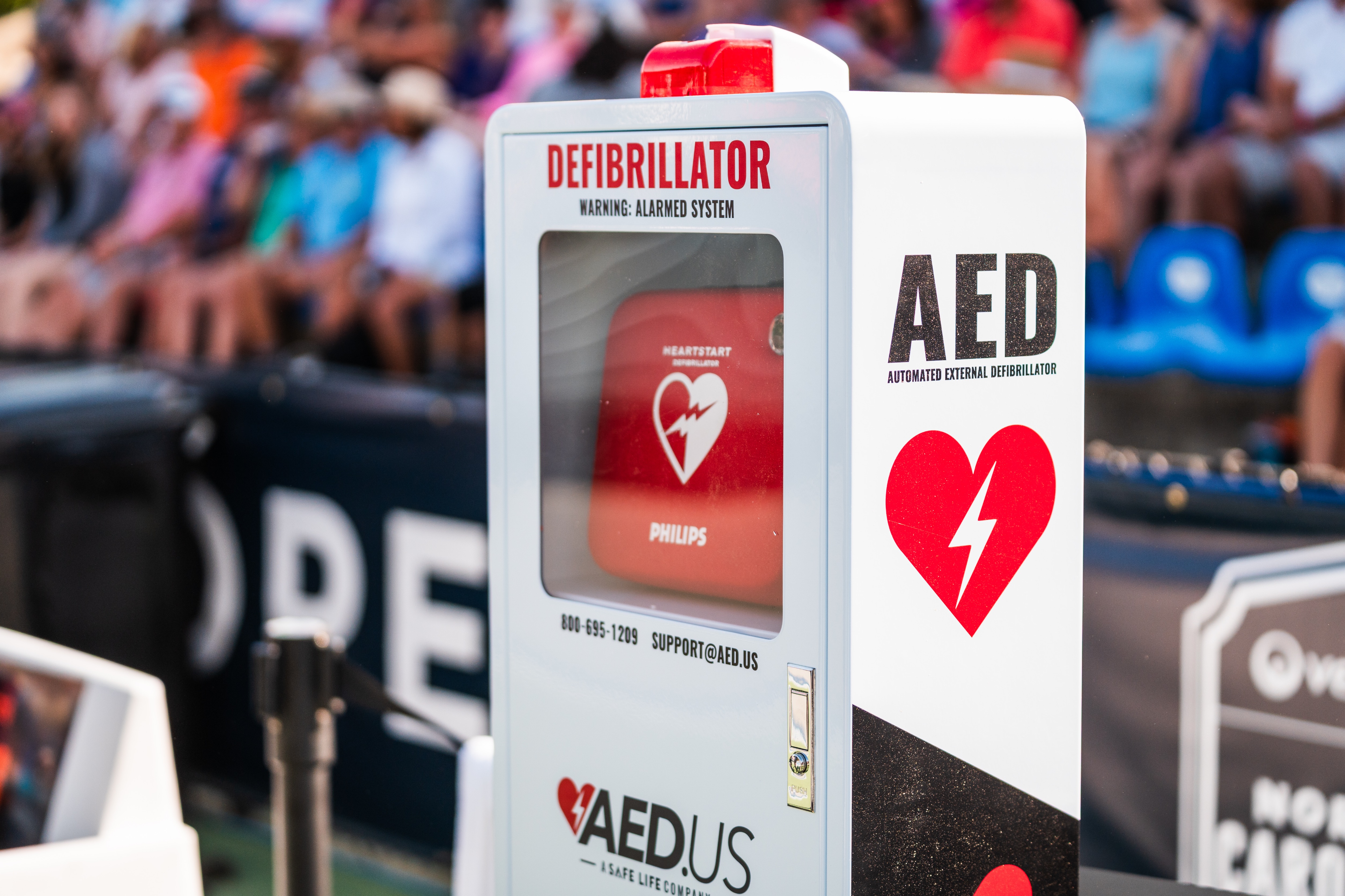 An AED at a PPA Tour event.
