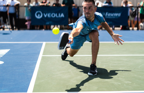 Gabe Joseph competing at the Veolia Bristol Open.