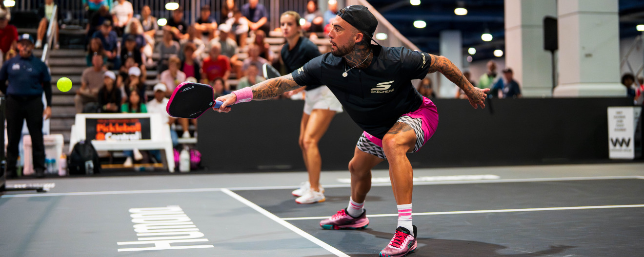 Tyson McGuffin and Kate Fahey competing at the Walgreens Open at the Las Vegas Strip.