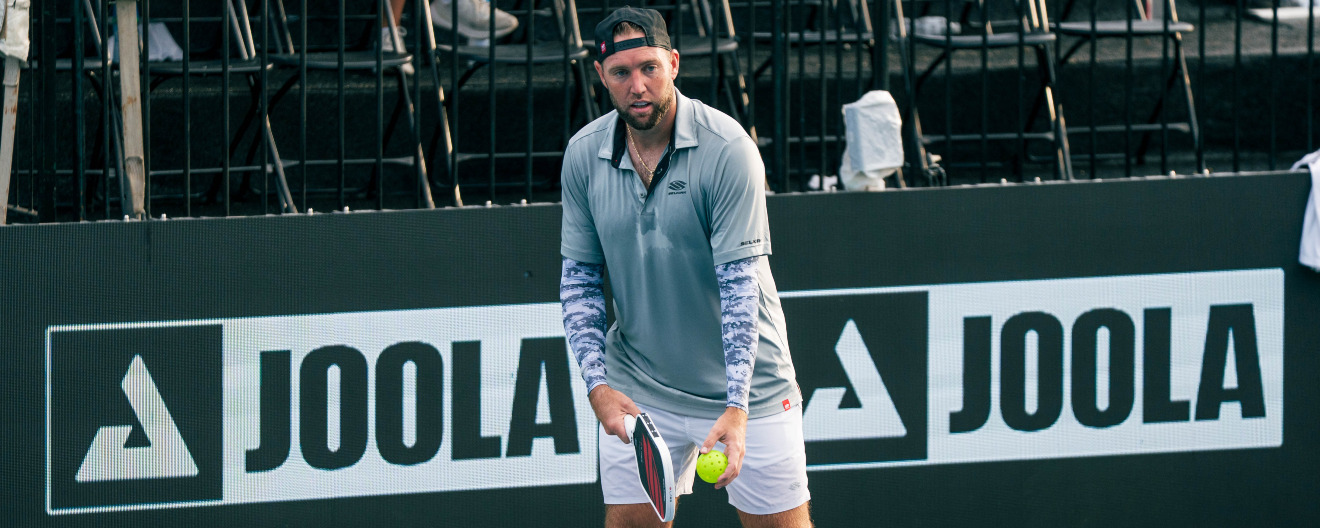 Jack Sock competing at the Fasenra Virginia Beach Cup presented by JOOLA.