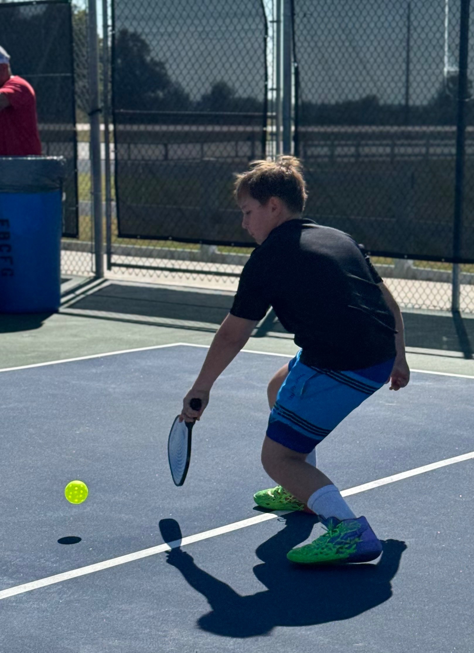 Michael Frankie on the pickleball court.