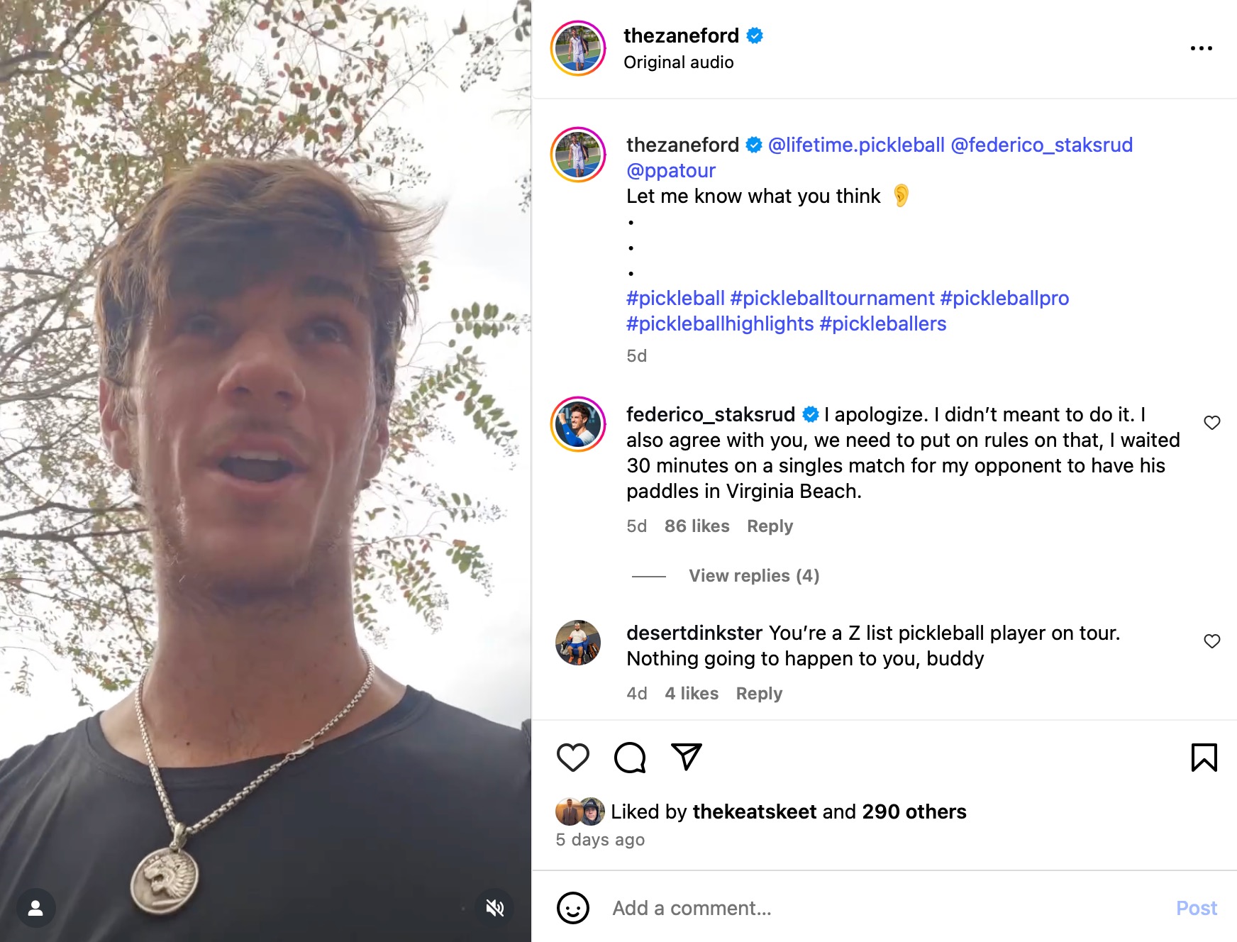 Zane Ford takes to social media to air his feelings about the paddle testing delay