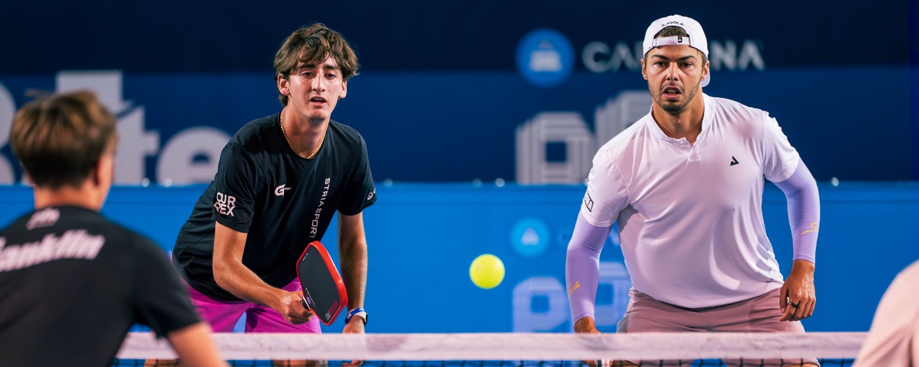 Ben Johns and Gabe Tardio at work in Las Vegas.