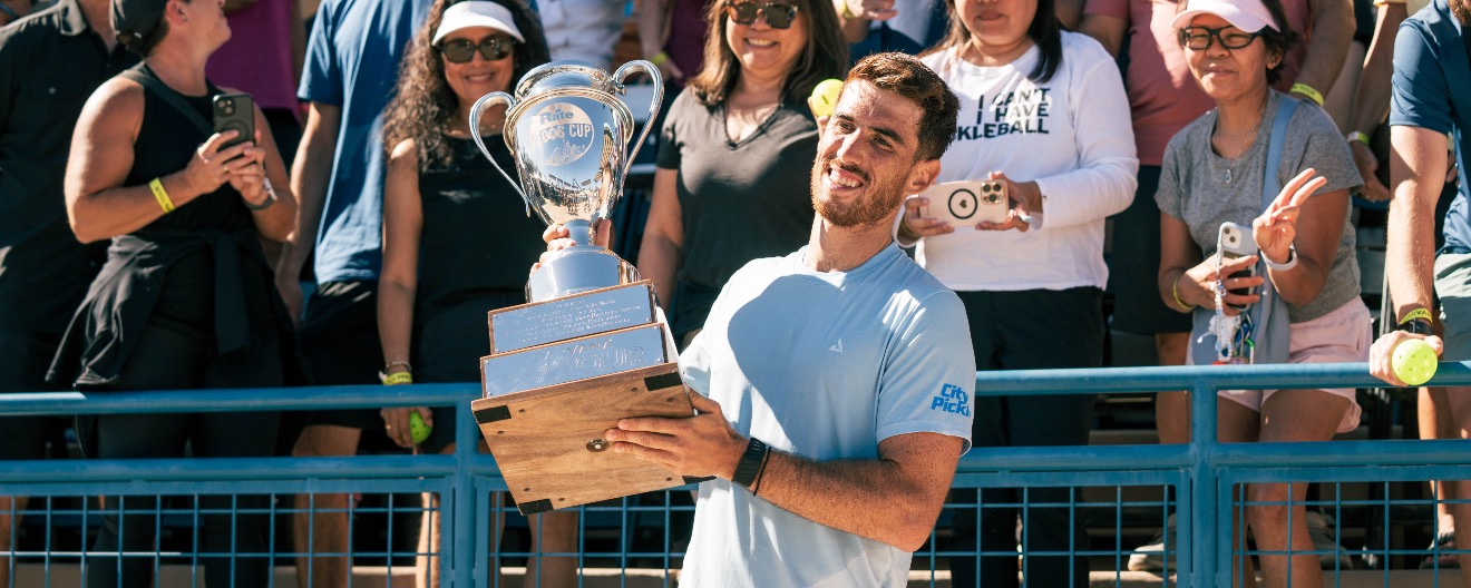 Federico Hoists the Championship Trophy at the Rate Vegas Cup