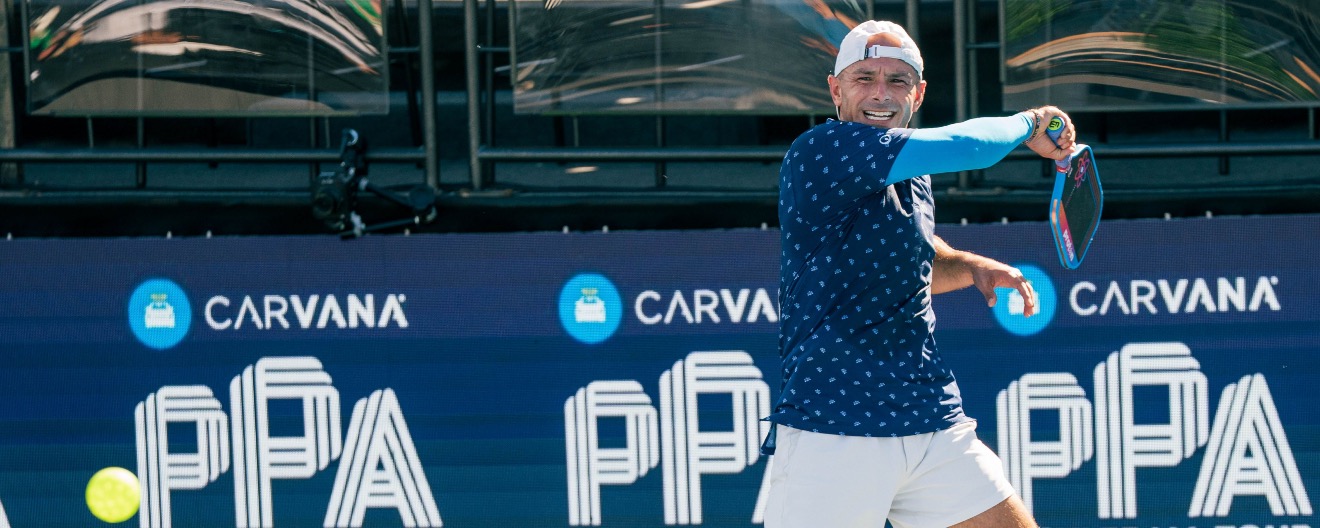 Crum playing pro pickleball
