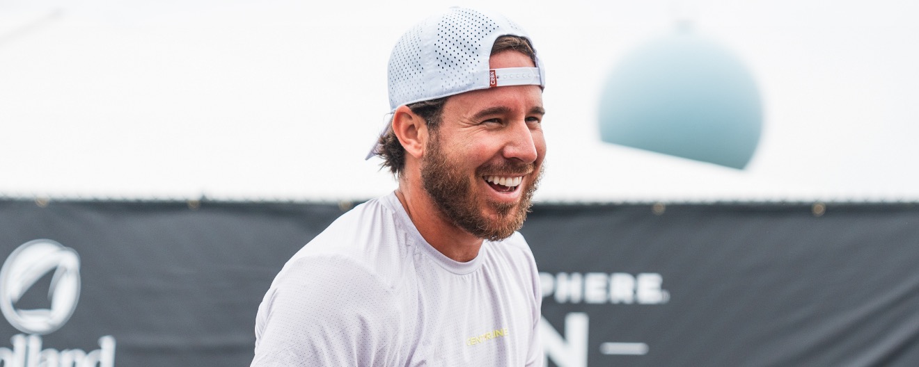 Thomas Wilson smiling on the pickleball court.