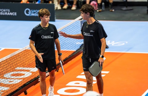 Hayden Patriquin and Gabe Tardio competing for the St. Louis Shock earlier this season.