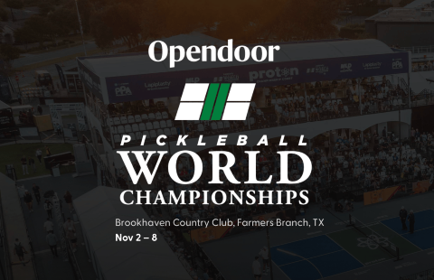 The Opendoor Pickleball World Championships (Worlds) begins Nov 2-8 in Farmers Branch, TX.